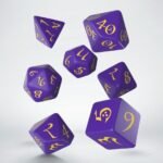 dados classic rpg purple & yellow set (7)