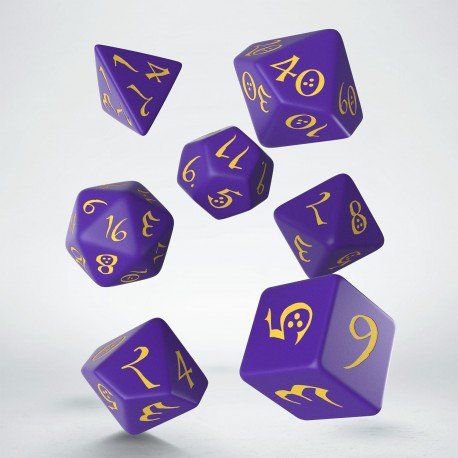 dados classic rpg purple & yellow set (7)