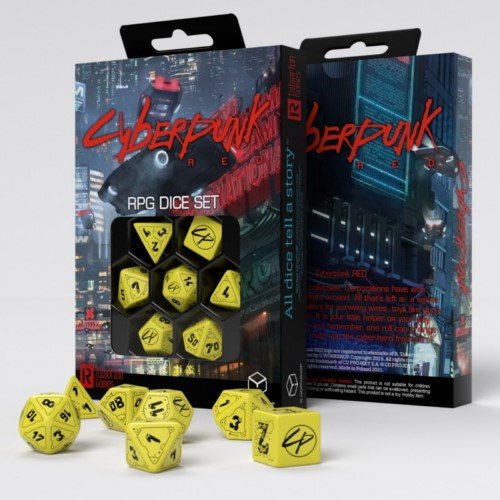 set dados cyberpunk danger zone | amarillo